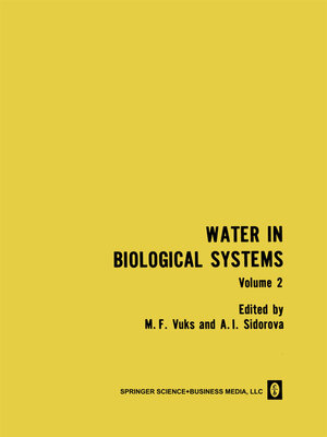 cover image of Water in Biological Systems